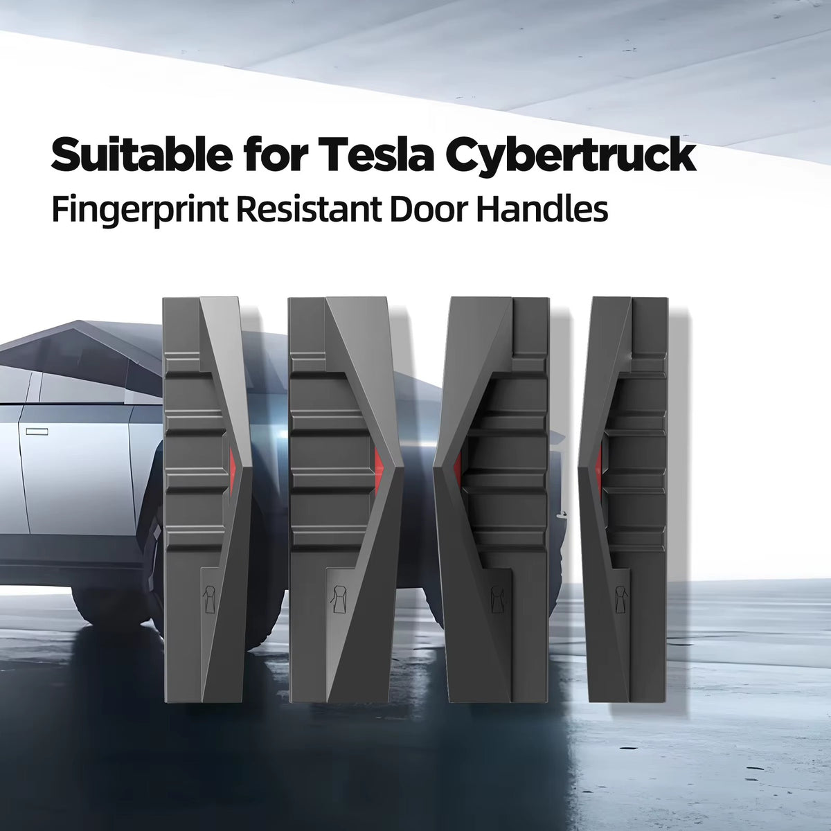 EVKITT Silicone Door Handle Covers for Tesla Cybertruck 2024+  Anti-Fingerprint Interior Door Handle Protection 4PCS
