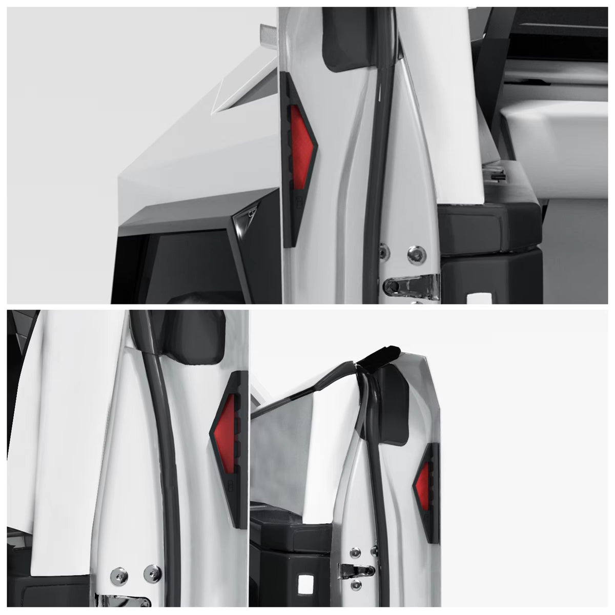 EVKITT Silicone Door Handle Covers for Tesla Cybertruck 2024+  Anti-Fingerprint Interior Door Handle Protection 4PCS