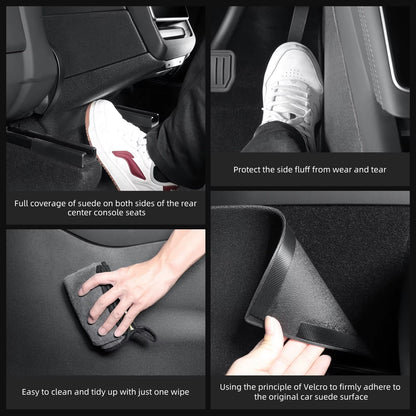 EVKITT Center Console Side Kick Protection Pads for Tesla Model Y Juniper 2025+ – TPE Anti-Kick Scratch & Dirt Guards LHD