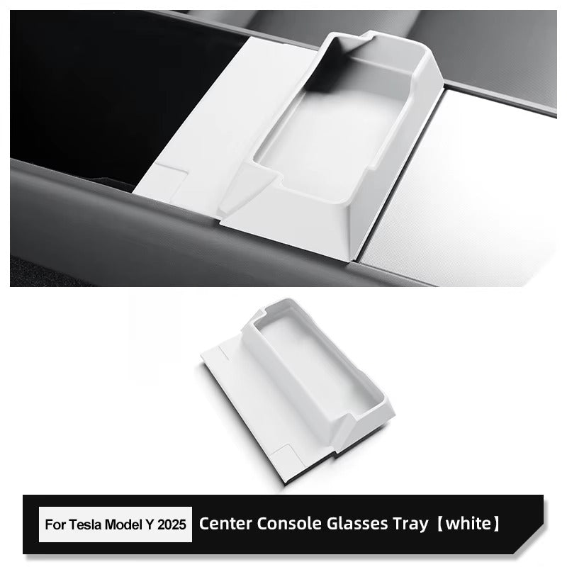 EVKITT Center Console Sunglasses Holder Storage Tray for Tesla Model 3 Highland & Model Y Juniper/YL 2025+ – Glasses Organizer Box