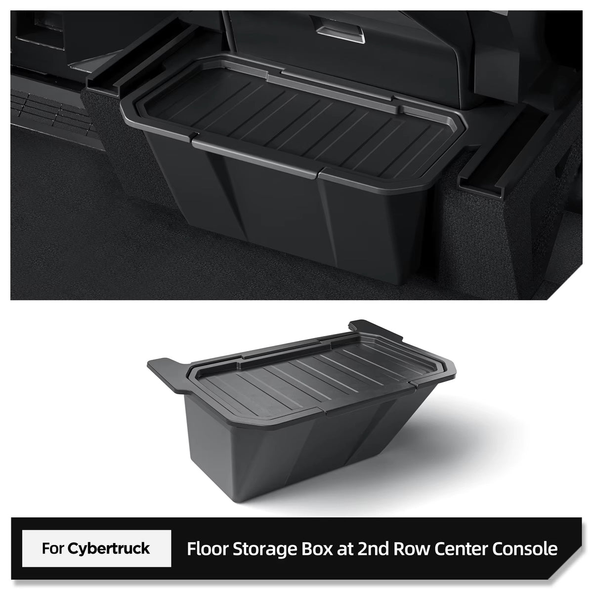 EVKITT Rear Seat Storage Box Organizer for Tesla Cybertruck 2024–2025 – Under Air Vent Trash Bin & Interior Storage Tray