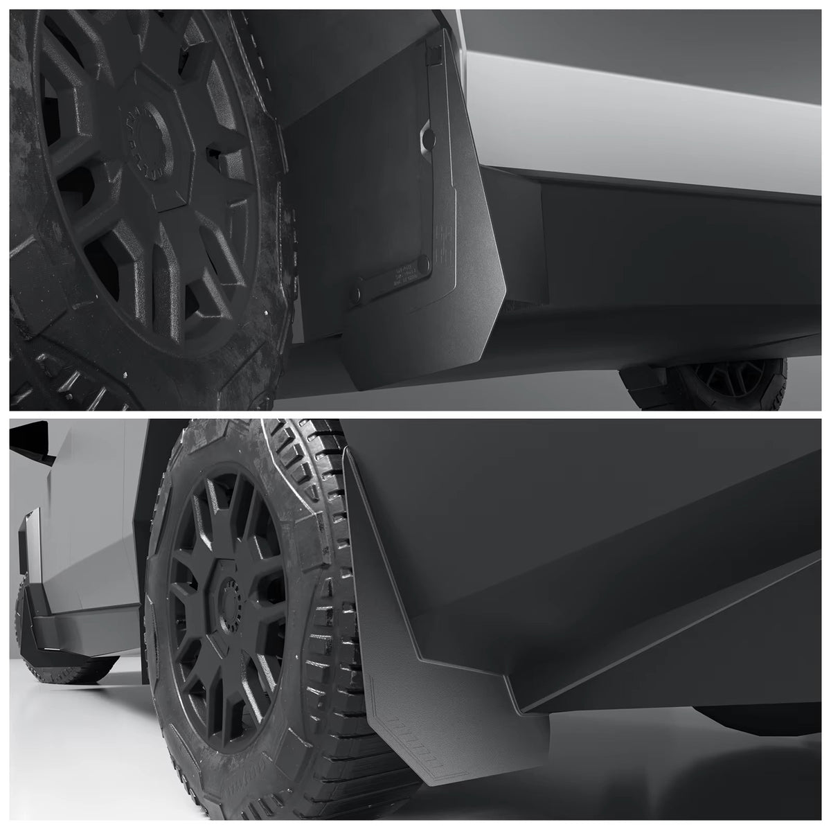 EVKITT Mud Flaps Splash Guards for Tesla Cybertruck 2024+ – Front & Rear Wheel Fender Protection Kit 4PCS