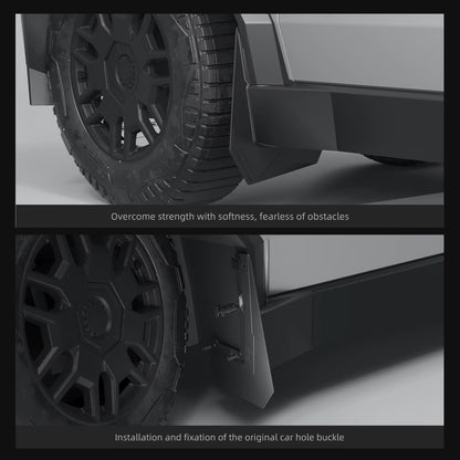 EVKITT Mud Flaps Splash Guards for Tesla Cybertruck 2024+ – Front & Rear Wheel Fender Protection Kit 4PCS