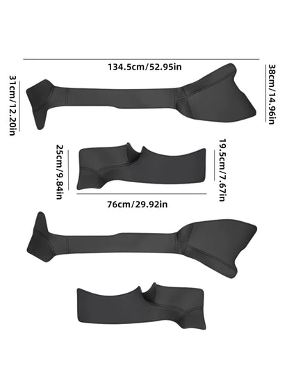 EVKITT Suede Door Sill Protection Pads for Tesla Model Y Juniper 2025+ – Front & Rear Door Sill Anti-Scratch Guards