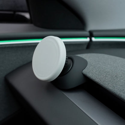EVKITT Hidden Cockpit Console Phone Bracket for Tesla Model Y Juniper & Model 3 Highland Anti-Slip Metal Base (Liquid Silicone Wrapped, Grey LHD/RHD 1-Pack)