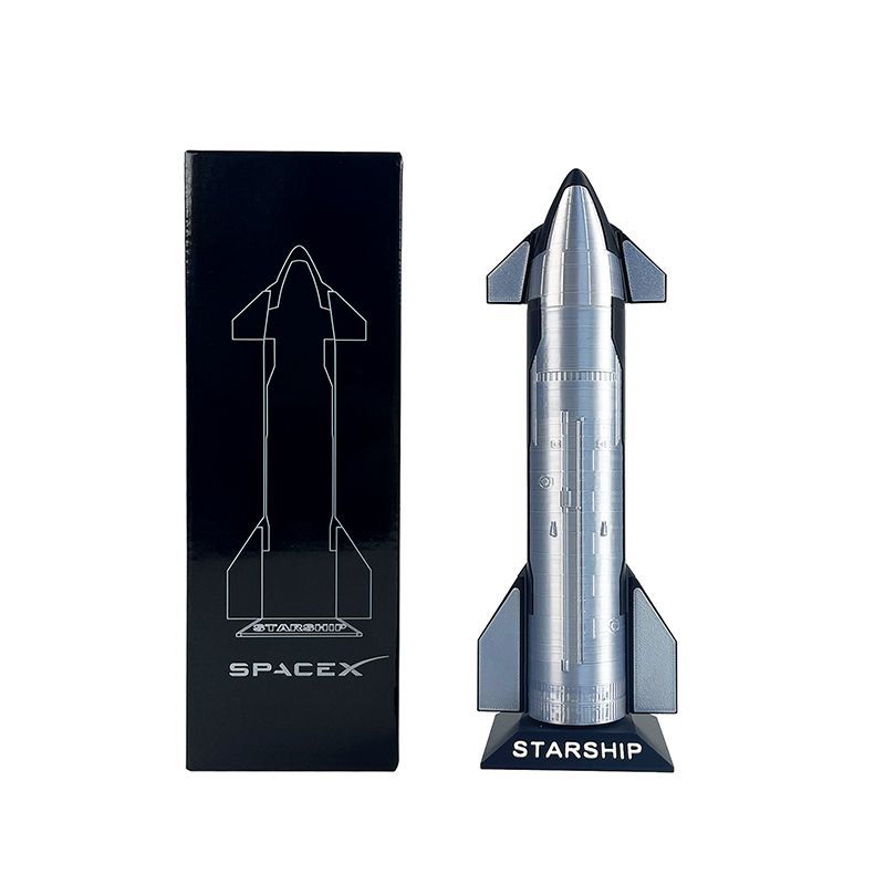 EVKITT SpaceX Starship 3D Printed Rocket Model Desktop Ornament Handmade PLA Tech Decor Geek Gift for Men