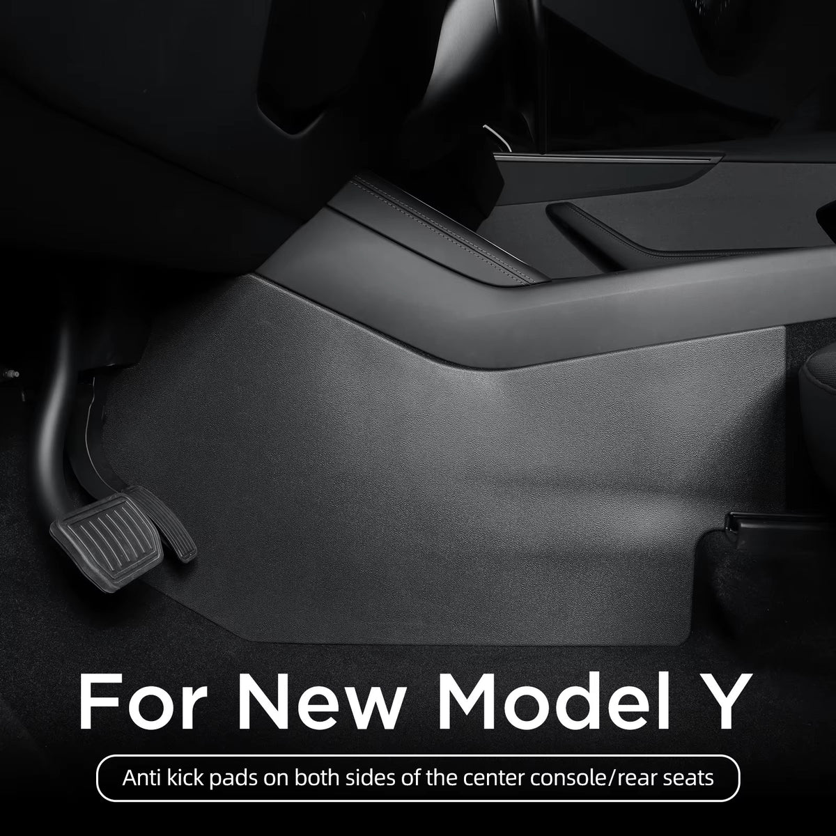 EVKITT Center Console Side Kick Protection Pads for Tesla Model Y Juniper 2025+ – TPE Anti-Kick Scratch & Dirt Guards LHD
