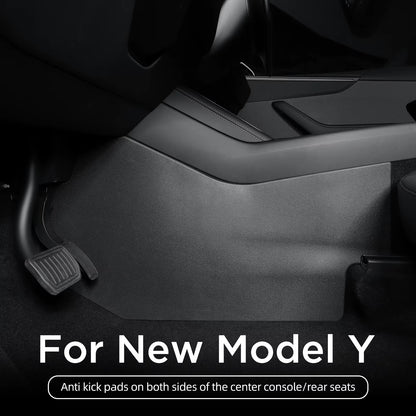 EVKITT Center Console Side Kick Protection Pads for Tesla Model Y Juniper 2025+ – TPE Anti-Kick Scratch & Dirt Guards LHD