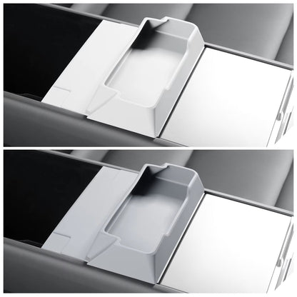EVKITT Center Console Sunglasses Holder Storage Tray for Tesla Model 3 Highland & Model Y Juniper/YL 2025+ – Glasses Organizer Box