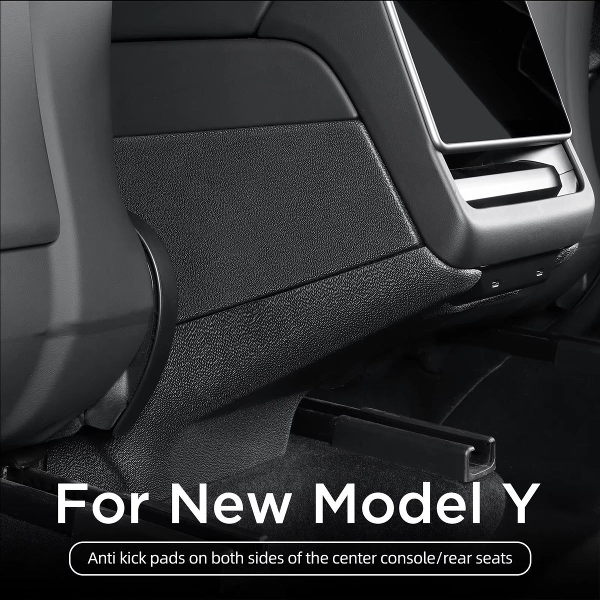 EVKITT Center Console Side Kick Protection Pads for Tesla Model Y Juniper 2025+ – TPE Anti-Kick Scratch & Dirt Guards LHD