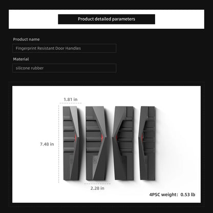 EVKITT Silicone Door Handle Covers for Tesla Cybertruck 2024+  Anti-Fingerprint Interior Door Handle Protection 4PCS