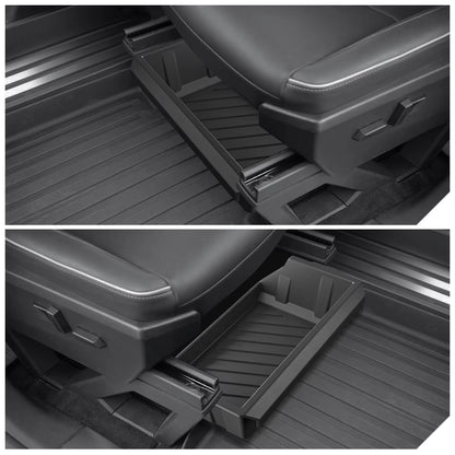 EVKITT Under Seat Storage Box Organizer for Tesla Cybertruck 2024+ – Front Seat Pull-Out Drawer Storage Tray