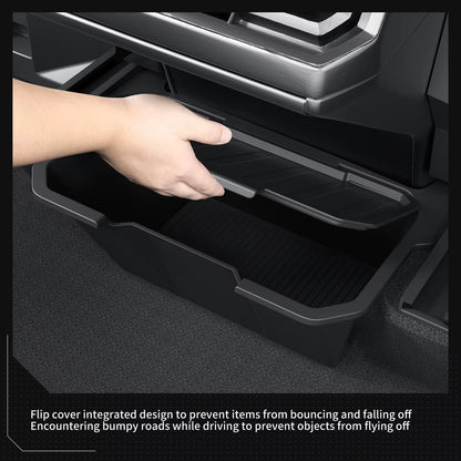 EVKITT Rear Seat Storage Box Organizer for Tesla Cybertruck 2024–2025 – Under Air Vent Trash Bin & Interior Storage Tray