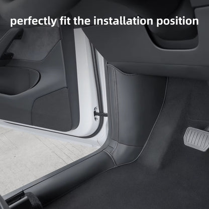 EVKITT Suede Door Sill Protection Pads for Tesla Model Y Juniper 2025+ – Front & Rear Door Sill Anti-Scratch Guards