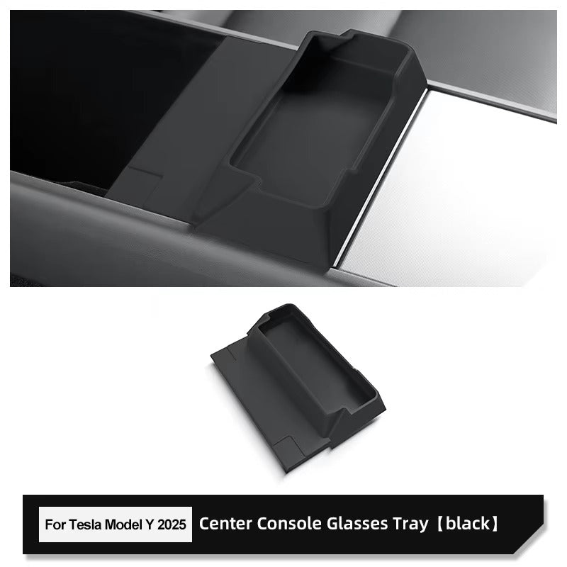 EVKITT Center Console Sunglasses Holder Storage Tray for Tesla Model 3 Highland & Model Y Juniper/YL 2025+ – Glasses Organizer Box