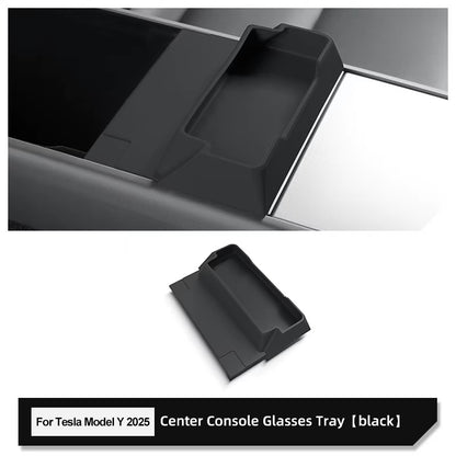 EVKITT Center Console Sunglasses Holder Storage Tray for Tesla Model 3 Highland & Model Y Juniper/YL 2025+ – Glasses Organizer Box