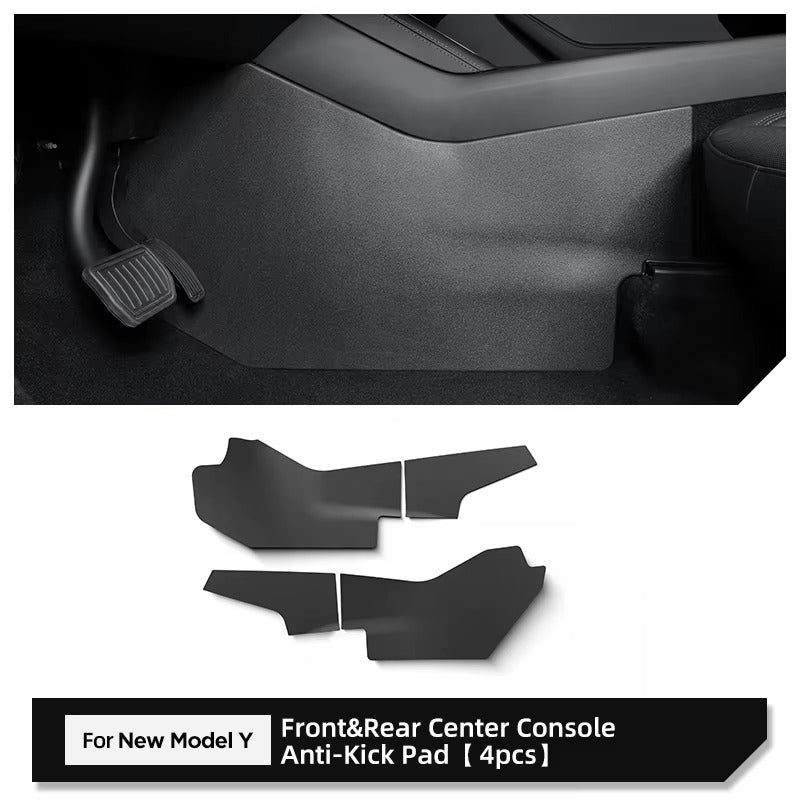 EVKITT Center Console Side Kick Protection Pads for Tesla Model Y Juniper 2025+ – TPE Anti-Kick Scratch & Dirt Guards LHD