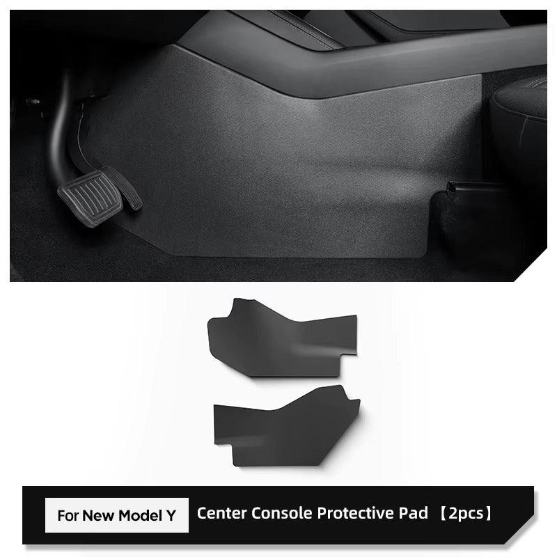 EVKITT Center Console Side Kick Protection Pads for Tesla Model Y Juniper 2025+ – TPE Anti-Kick Scratch & Dirt Guards LHD
