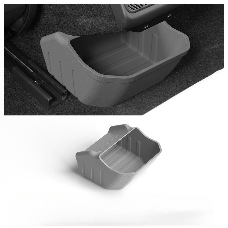 EVKITT Rear Console Storage Box & Trash Bin Organizer Under-Vent Seatback Garbage Caddy for Tesla Model 3 Highland ( 1-Piece Set)