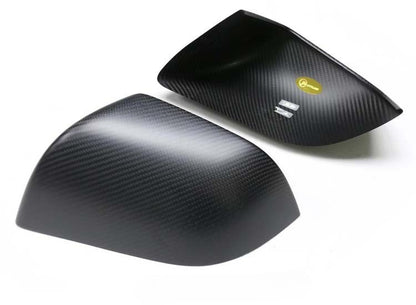 EVKITT Side Rearview Mirror Covers Caps Overlay for Tesla Model Y 2021-2024 (Premium Real Dry Carbon Fiber, Aerodynamic 2-Piece Set)