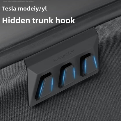 EVKITT Trunk Hidden Folding Cargo Hook Rear Side Trunk Organizer Anchor for Tesla Model Y 2021-2026 Black 2PCS