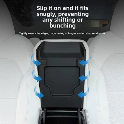 EVKITT Center Console Armrest Cover Box Lid Protector for Tesla Model Y Juniper Model 3 Highland (Premium Eco-Friendly Soft Silicone, Anti-Scratch 1-Pack)