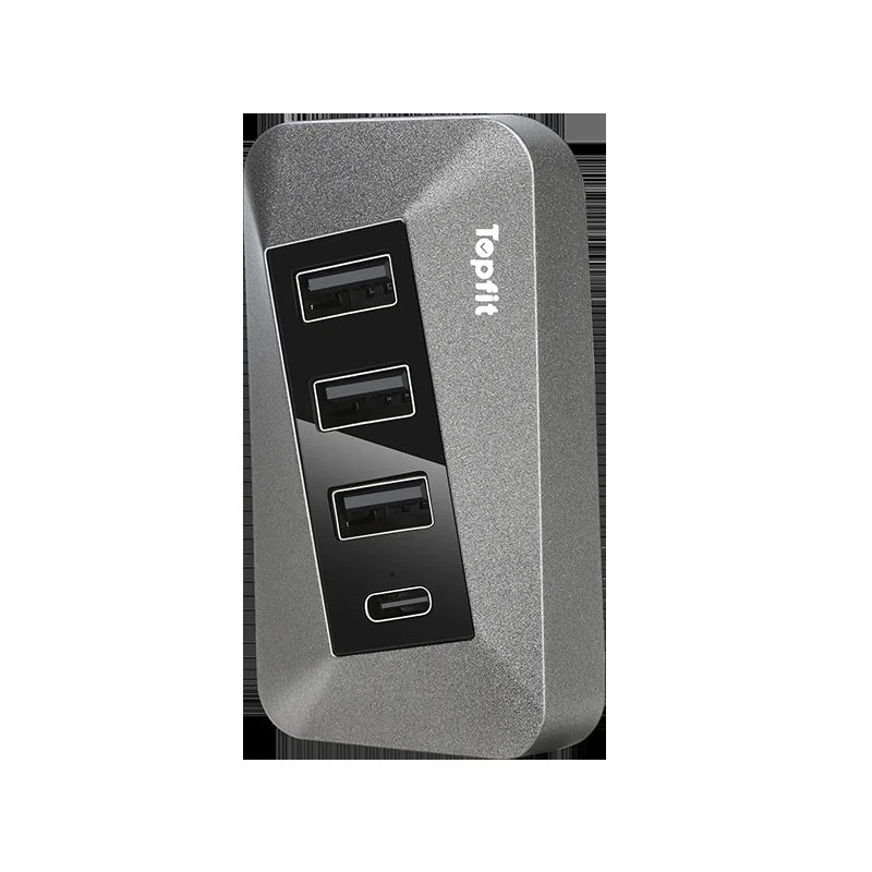 EVKITT Glove Box Docking Station USB Hub Data Transmission Adapter for Tesla Model Y Model 3 (Premium Anodized Aluminum Alloy, Sentry Mode Fast Charging 1-Pack)