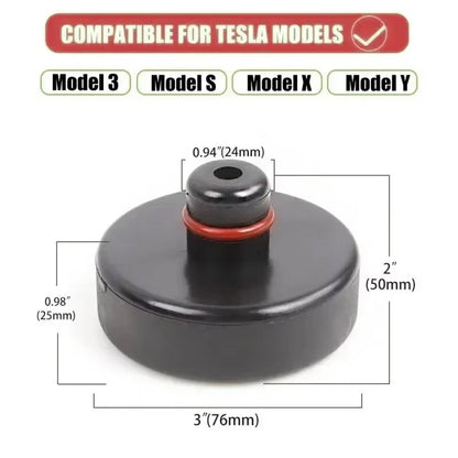 EVKITT Jack Pad Adapter Chassis Lift Point Protection for Tesla Model 3 Y S X All Models (Heavy-Duty Silicone Rubber, 4-Pack with Storage Case)