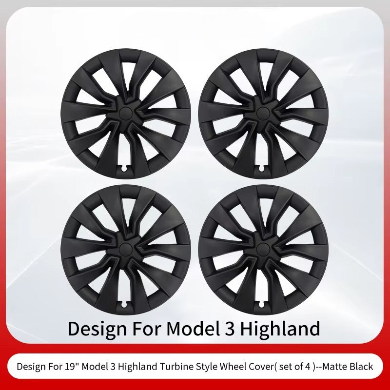 EVKITT 4PCS For Model3 Highland 2024-2026 19 Inch Sport Performance Wheel Cap Automobile Full Rim Cover Accessories Design For Tesla