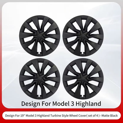 EVKITT 4PCS For Model3 Highland 2024-2026 19 Inch Sport Performance Wheel Cap Automobile Full Rim Cover Accessories Design For Tesla