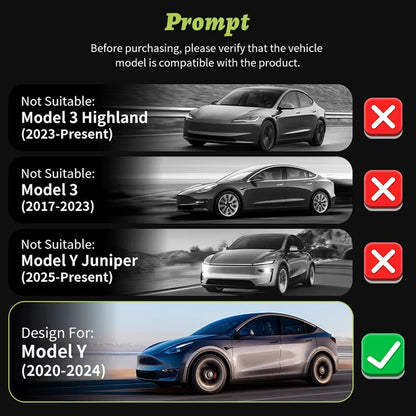 EVKITT 4PCS for Model Y 2020-2024 Cyclone Wheel Cover 20 inch Full Cover Hubcaps Automobile Replacement Accessorie for Tesla