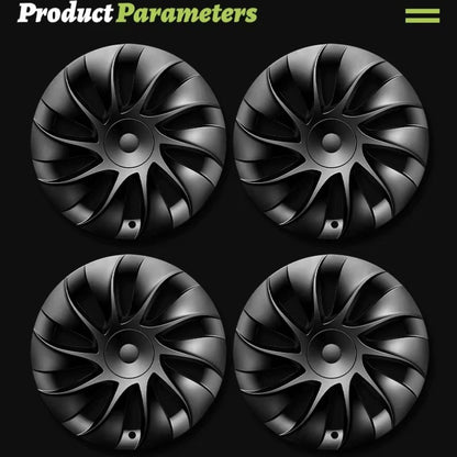EVKITT 4PCS for Model Y 2020-2024 Cyclone Wheel Cover 20 inch Full Cover Hubcaps Automobile Replacement Accessorie for Tesla