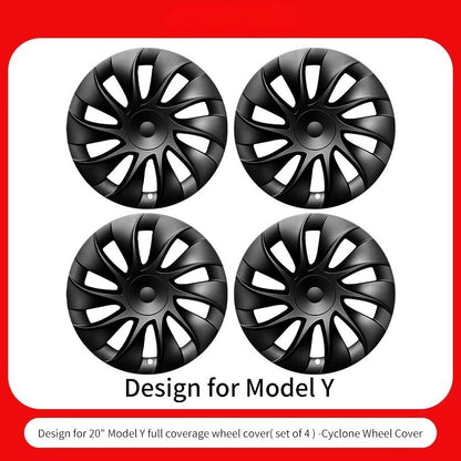 EVKITT 4PCS for Model Y 2020-2024 Cyclone Wheel Cover 20 inch Full Cover Hubcaps Automobile Replacement Accessorie for Tesla