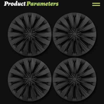 EVKITT 4PCS for Model Y 2020-2024 4PCS 19 Inch New Turbine Style Matte Black Hubcap Cover Hub Cap Replacement Wheel Cap for Tesla