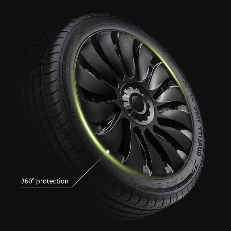 EVKITT 4PCS for Model Y 2020-2024 19 Inch Storm Style Wheel Cover Performance Replacement Hubcap Full Rim Cover Accessorie for Tesla