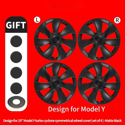 EVKITT 4PCS for Model Y 2020-2024 19 Inch Storm Style Wheel Cover Performance Replacement Hubcap Full Rim Cover Accessorie for Tesla