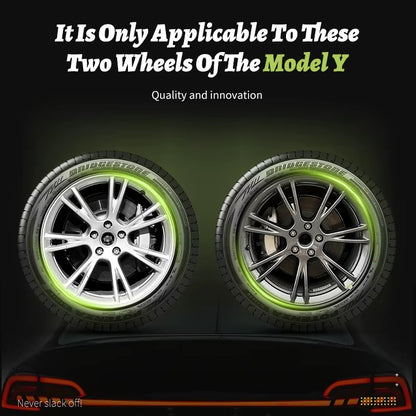 EVKITT 4pcs for Tesla 2020-2024 Model Y 19 inch Arachnid Web Hub Caps Car Hub Caps Full Rim Covers Replacement Wheel Cover Accessories
