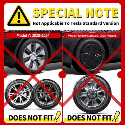 EVKITT 4PCS for New Model Y 2025-2026 Juniper 19in Turbine Style Hubcap Rim Cover Accessories Hub Cap Automobile Wheel Cap for Tesla