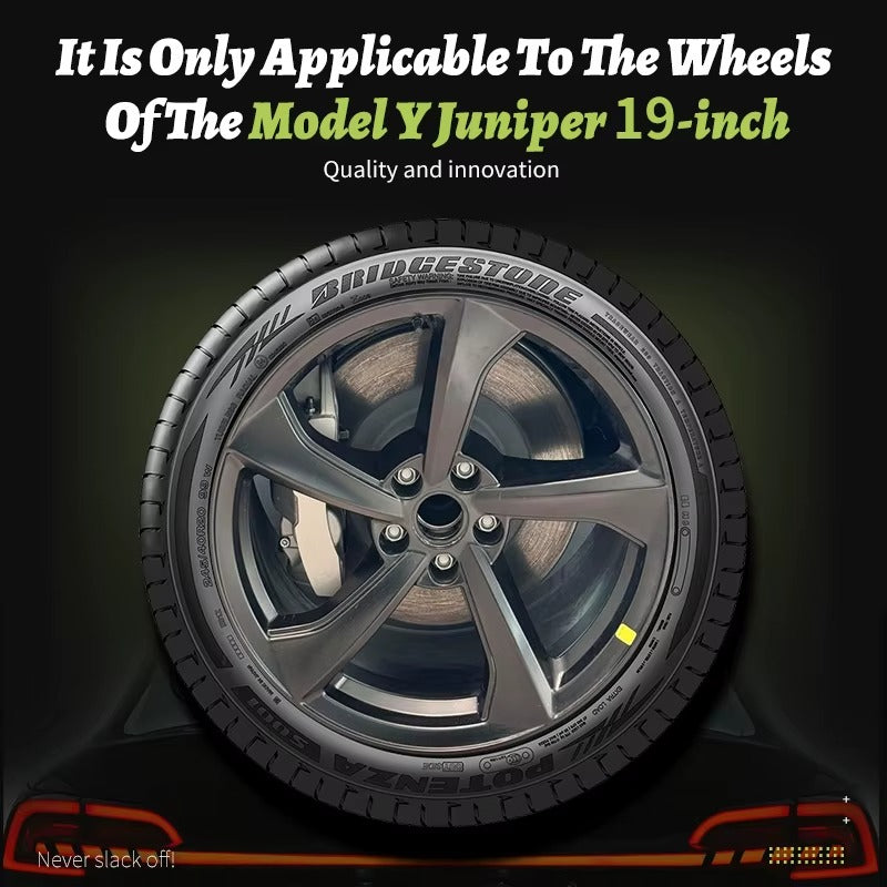 EVKITT 4PCS for New Model Y 2025-2026 Juniper 19in Turbine Texture Style Hubcap Rim Cover Accessories Hub Cap Automobile Wheel Cap
