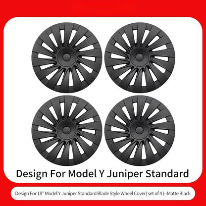 EVKITT 4PCS for Tesla Model Y 2026 Standard 18inch Hub Caps, Full Rim Covers Replacement Wheel Cover Accessories for Standard Edition