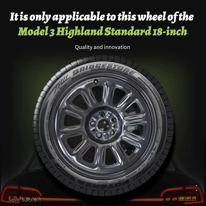 EVKITT 4PCS for 2026 Model 3 Standard 18 inch Wheel Cover Cyclone Style Hub Cover Cap Replacement Accessories Hubcaps Design for Tesla