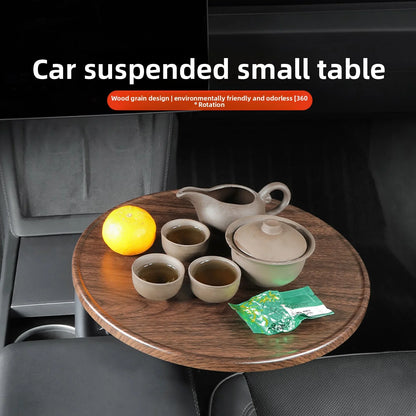 EVKITT 360° Swivel Floating Tray Table Cup Holder Expander for Tesla Model 3 Model Y Universal