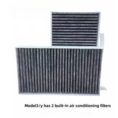 EVKITT for Tesla Model 3 Model Y 2021–2026 HEPA Air Conditioner Air Filter Element Inner & Outer Full Set Activated Carbon Cabin Filter 6-Piece Kit Replacement Accessory