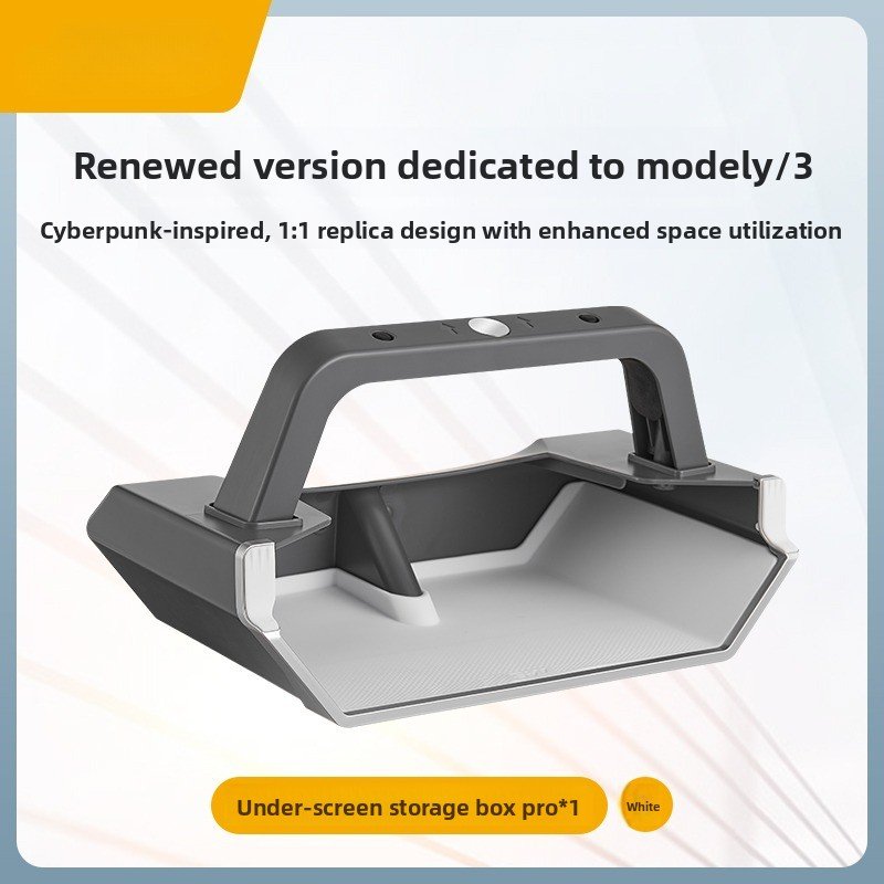 EVKITT Center Console Screen Storage Box for Tesla Model Y Juniper & Model 3 Highland 2024-2026 Magnetic Cyber Style Organizer
